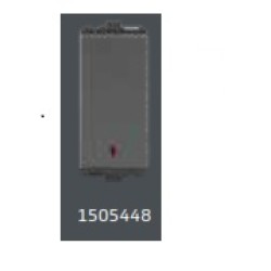 V-Guard Matteo 10 AX  1 Way Switch With Pilot Light- 1 M  Grey (MSG)  Modular Switches 1505448 / 3006081