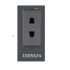 V-Guard Matteo 6 A 2 Pin Socket -2 M Grey (MSG) Modular Switches 1505524 / 3006109