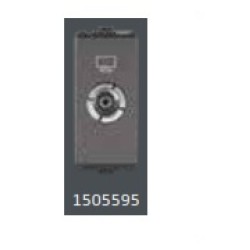 V-Guard Matteo TV Socket - 1 M Grey (MSG) Modular Switches 1505595 / 3006139