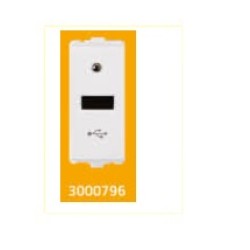 V-Guard Torio USB Charger 2000 MA-1 M  White Modular Switches 3000796