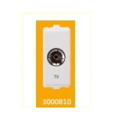 V-Guard Torio TV Socket -1 M  White Modular Switches 3000810