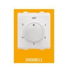 V-Guard Torio  5 Step Fan Regulator -2 M (Rotary)  White Modular Switches 3000811
