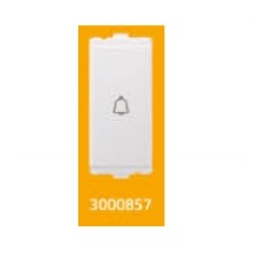V-Guard Torio  6A Momentary Contact Switch - 1M  White  Modular Switches 3000857