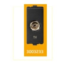 V-Guard Torio TV Socket - 1 M Black Modular Switches 3003233