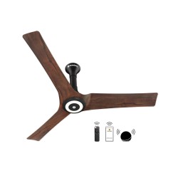 Atomberg Aris Starlight 1200mm Teawood BLDC Ceiling Fan with Underlight, IoT & Remote Control | Smart Fan with Noiseless Operation 