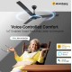 Atomberg Renesa Smart 1200mm Midnight Black BLDC Ceiling Fan with IoT & Remote | Energy Efficient Ceiling Fan| High Air Delivery with LED Indicators 