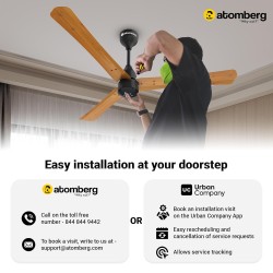 Atomberg Renesa Smart 1200mm Midnight Black BLDC Ceiling Fan with IoT & Remote | Energy Efficient Ceiling Fan| High Air Delivery with LED Indicators 