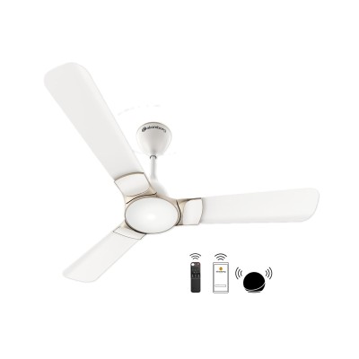 Atomberg Erica Smart 1200mm Snow White BLDC Ceiling Fan with IoT & Remote | BEE 5 star Rated Energy Efficient Ceiling Fan | High Air Delivery with LED Indicator | 2+1 Year Warranty 