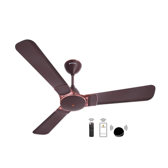 Atomberg Erica Smart 1200mm Umber Brown BLDC Ceiling Fan with IoT & Remote | Energy Efficient Ceiling Fan | High Air Delivery with LED Indicator 