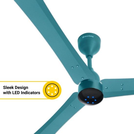 Atomberg Renesa+ 1200mm Aegean Blue BLDC Ceiling Fan with Remote Control | BEE 5 star Rated Energy Efficient Ceiling Fan | High Air Delivery with LED Indicators | 2+1 Year Warranty 