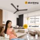 Atomberg Renesa Smart+ 1200mm Earth Brown BLDC Ceiling Fan with IoT & Remote | Energy Efficient Ceiling Fan | High Air Delivery with LED Indicators 