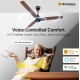 Atomberg Renesa Smart 1200mm Brown & Black BLDC Ceiling Fan with IoT & Remote |Energy Efficient Ceiling Fan | High Air Delivery with LED Indicators 