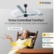 Atomberg Renesa Smart 1200mm Misty Teal BLDC Ceiling Fan with IoT & Remote |Energy Efficient Ceiling Fan | High Air Delivery with LED Indicators 