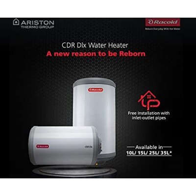 Racold Cdr Dlx 25 L Vertical 2KW Wall Mounted Water Heater (Geyser) White