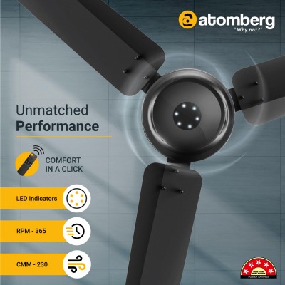 Atomberg Efficio Alpha 1200mm BLDC Motor 5 Star Rated Classic Ceiling Fans with Remote Control