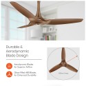  Orient Aeroquiet 5 Star Rated Premium BLDC Ceiling Fan 1230mm Caramel Brown