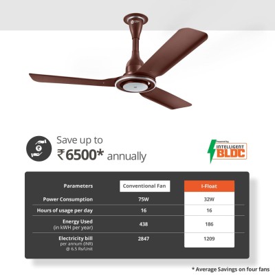 I Float 5 Star Rated BLDC Ceiling Fan 1200mm