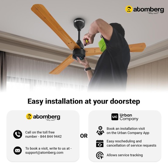 Atomberg Renesa+ 1200mm Sand Grey BLDC Ceiling Fan with Remote Control | BEE 5 star Rated Energy Efficient Ceiling Fan | High Air Delivery with LED Indicators | 2+1 Year Warranty 