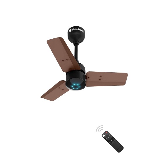 Atomberg Renesa 600mm Brown & Black BLDC Ceiling Fan with Remote Control | BEE 5 star Rated Energy Efficient Ceiling Fan | High Air Delivery with LED Indicators | 2+1 Year Warranty 