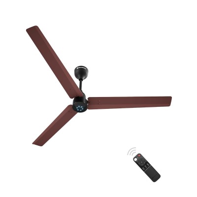 Atomberg Renesa 1400mm Brown & Black BLDC Ceiling Fan with Remote Control | BEE 5 star Rated Energy Efficient Ceiling Fan | High Air Delivery with LED Indicators | 2+1 Year Warranty 