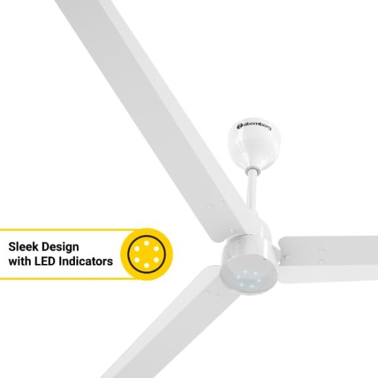 Atomberg Renesa 900mm Glossy White BLDC Ceiling Fan with Remote Control | BEE 5 star Rated Energy Efficient Ceiling Fan | High Air Delivery with LED Indicators | 2+1 Year Warranty 