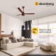 Atomberg Renesa Prime 1200mm Gloss Brown BLDC Ceiling Fan Compatible with Regulators | Without Remote | BEE 5 star Rated Energy Efficient Ceiling Fan | High Air Delivery with LED Indicator 