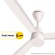 Atomberg Renesa Prime 1200mm Gloss white BLDC Ceiling Fan Compatible with Regulators | Without Remote | BEE 5 star Rated Energy Efficient Ceiling Fan | High Air Delivery with LED Indicator 