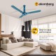 Atomberg Studio Plus 1200mm Aegean Blue BLDC Ceiling Fan with Remote Control | BEE 5 star Rated Energy Efficient Ceiling Fan | High Air Delivery with LED Indicators | 2+1 Year Warranty 