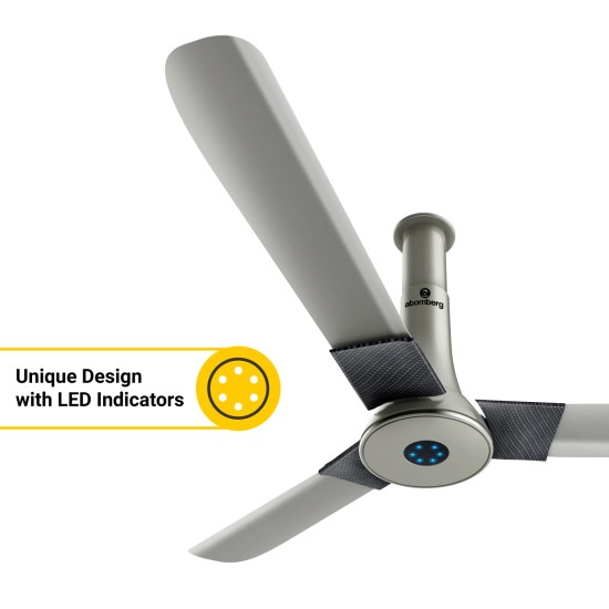 Atomberg Studio Plus 1200mm Sand Grey BLDC Ceiling Fan with Remote Control | BEE 5 star Rated Energy Efficient Ceiling Fan | High Air Delivery with LED Indicators | 2+1 Year Warranty 