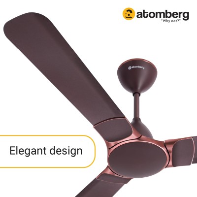 Atomberg Erica 1200mm Umber Brown BLDC Ceiling Fan with Remote Control | BEE 5 star Rated Energy Efficient Ceiling Fan | High Air Delivery with LED Indicator | 2+1 Year Warranty 