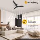 Atomberg Efficio 1200mm Midnight Black| BLDC Motor 5 Star Rated Classic Ceiling Fans with Remote Control | High Air Delivery Fan with LED Indicators | Upto 65% Energy Saving 