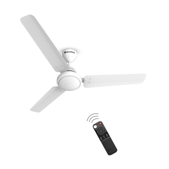 Atomberg Efficio 1200mm Glossy White| BLDC Motor 5 Star Rated Classic Ceiling Fans with Remote Control | High Air Delivery Fan with LED Indicators | Upto 65% Energy Saving 