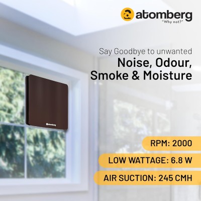 Atomberg Studio Exhaust Gloss Brown 150mm | Suitable for Bathroom, Kitchen | BLDC Motor | Easy to Clean | 1+1 Year Warranty 