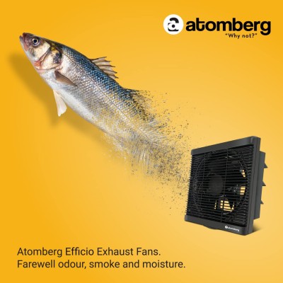 Atomberg Efficio Exhaust Black 150mm | Suitable for Bathroom, Kitchen | BLDC Motor | Easy to Clean | 1+1 Year Warranty 