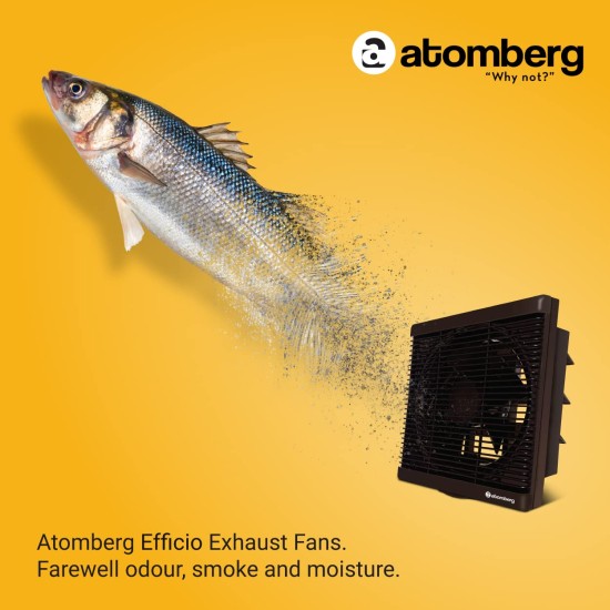 Atomberg Efficio Exhaust Brown 150mm | Suitable for Bathroom, Kitchen | BLDC Motor | Easy to Clean | 1+1 Year Warranty 