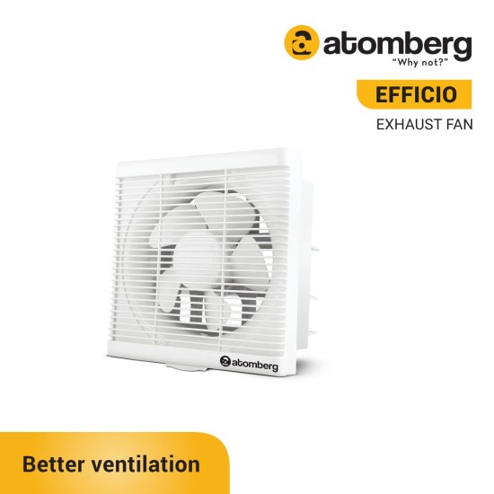 Atomberg Efficio Exhaust White 150mm | Suitable for Bathroom, Kitchen | BLDC Motor | Easy to Clean | 1+1 Year Warranty 