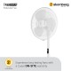 Atomberg Renesa 400mm Snow White Pedestal Fan for Home | Silent BLDC Stand Fan | LED Display | 6 Speeds | Remote with Oscillation, Timer, Sleep | 1+1 Year Warranty 