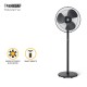 Atomberg Renesa Midnight Black 400mm Pedestal Fan for Home | Silent BLDC Stand Fan | LED Display | 6 Speeds | Remote with Oscillation, Timer, Sleep | 1+1 Year Warranty 