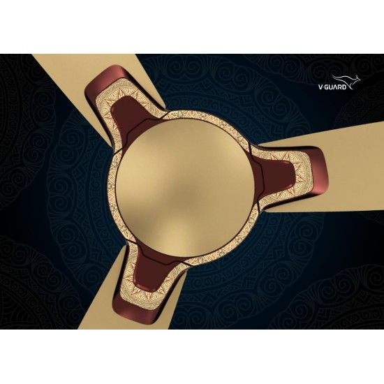 V-Guard Romanza Art 1200MM 400Rpm Premium Decorative Cieling Fan(Oro Impact Indian Art)