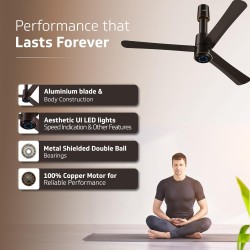 V-Guard Insight-G Premium Bldc Ceiling Fan For Home | 6 Speed Settings | 5 stars Energy Saving | Convenient Remote Control | High-Speed 100% Copper Motor 