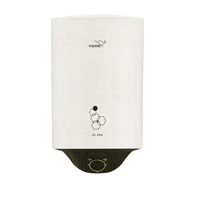 V-Guard EC pro 25L Storage Water Heater with glass-lined AC (anti-corrosion) coating, White (25 Ltr)