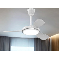 Sturlite's Symbio 1067mm ceiling fan(White+ Chrome Trim)