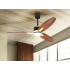 Sturlite's Stylus 1320mm ceiling fan (Black+Darkwood+Brass Trim)