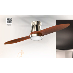 Sturlite's Twinsync 1320mm ceiling fan(Satin nickel+ Walnut)