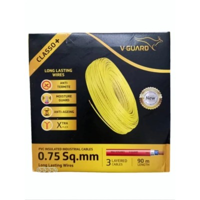 V-Guard 0.75 SQ MM 90MTR Classo+ House Wires(Black)