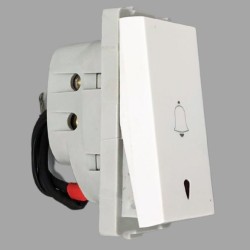V Guard Matteo 10A Bell Push Switch With Indicator White 1504440