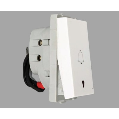 V Guard Matteo 10A Bell Push Switch With Indicator White 1504440