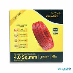 V-Guard 4.00SQ MM 90MTR Superio House Wires(Blue)