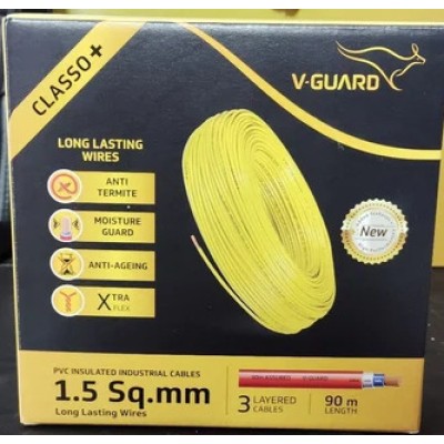 V-Guard 1.50SQ MM 90MTR Classo+ House Wires(Yellow)