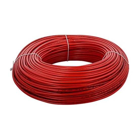 V-Guard 1.00 SQ MM 200MTR FRLSH  House Wiring Cables Project Coil(Red)